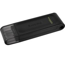 Kingston DataTraveler 70 DT70/128GB USB C zibatmiņas karte ar pievienoto vērtību Black