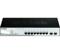 D-Link DGS-1210-10P/E 10 pieslēgvietu gigabitu Smart+ komutators (10 pieslēgvietu, 2x SFP, 20 Gbps komutācijas jauda, 65 W PoE jauda) - tikai ES barošanas kabelis