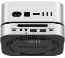 ORICO MiniMate Pro+ 40Gbps USB4 doks Mac mini M4/M4 Pro 2025. Alumīnijs, 2 TB NVMe SSD (nav noņemams), 3,5 mm audio, 2 x USB-A. Ideāls statīvs un centrmezgls vienā.