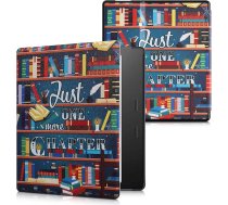 kwmobile Korpuss Amazon Kindle Oasis 10. paaudzes lasāmatlasītāja flip case ar automātiskās miega funkcijas funkciju - bibliotēkas motīvs ar daudzkrāsainu apdari