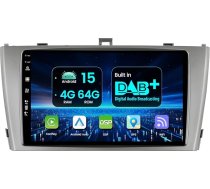 Iebūvēts DAB/DSP/Carplay Android 15 autoradio Toyota Avensis T27 2008-2015 - [4G+64G] - atpakaļgaitas kamera - 9" IPS - ar stūres vadības ierīci WiFi Bluetooth RDS AUX FM
