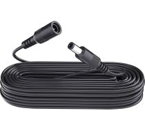 6 m Gleichstrom-Verlängerungskabel, DC 12 V Netzadapter, Verlängerungskabel 5,5 mm x 2,1 mm, für Überwachungskamera, Router, LED-Lichtstreifen, Drucker und mehr, Schwarz