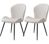 Dining Room Chairs Set of 2 Kitchen Chairs Dining Room Living Room Ergonomic Armrest Chair Upholstered Chair Metal Legs for Dining Room Living Room Bedroom Beige