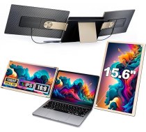 Laptop Screen Extender, Laptop Monitor Extension, Triple Monitor, HDMI/USB-A/Type-C Plug & Play Screen Extender for Win/Mac/Chrome (15.6 Inch Triple)