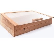 Mega Holz Premium aukstā rāmja rāmis 116 x 76 x 30 cm, izgatavots no Eiropas lapegles, ar atvāžamu vāku, izturīgs pret laikapstākļiem, ar polikarbonāta logu, ar paaugstinātas gultas stiprinājumu no koka, saderīgs ar paaugstinātu gultu, dārz