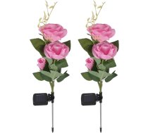 Solar-Rosenlampe Simulation Blumen Bodeneinschub Lichter Gartendeko Rasenleuchten Gartendeko Rasenleuchten Outdoor-Garten wasserdichte Leuchten wasserdichte Leuchten 3 Leuchten