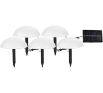 BESPORTBLE Solar Bodenleuchte Halbkugelförmig mit Erdspieß 1200mah Akku Weiß Abs Material Energiesparend und Verschleißfest für Garten und Hofdekoration