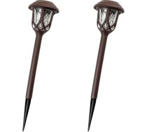 TOYANDONA 2 Stück Solar Gartenleuchten mit Erdspieß LED Außenbeleleuchtung für Hof und Terrasse Weißes Licht Solarbetriebene Bodenstecker für Weg und Garten