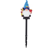 jojofuny Resin Solar Gnome Lawn Lamp - Dekoratīva ainavu apgaismojuma statuja āra lietošanai - Dārza rotājums Ground Spike Light - Saules enerģijas dārza gaisma