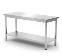 Centrālais darba virsmas galds ar plauktu Budget Line 1200 x 600 x 850 mm - Hendi 817179