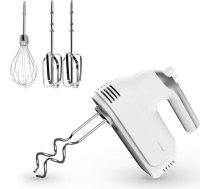 Cecotec PowerTwist 500 Elektriskais mikseris 500 W 5 ātruma līmeņi Turbo Ergonomisks dizains Īpaši garš putukrāsnis mīklai Piederumi: Slotiņa, āķis, balonveida putukrāsnis