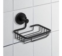 IPEA Black Metal Soap Dish - nav nepieciešams urbums - moderns dizains - sienas ziepju turētājs piestiprināšanai vannas istabā, dušā, virtuvē, mājās - ziepju vai sūkļu turētājs