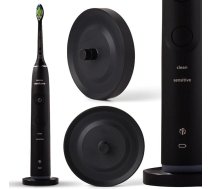 Philips/Sonicare saderīgs elektrisko zobu birsteņu turētājs, melns, viegli montējams turētājs, brīvi stāvošs alumīnija turētājs (Philips/melns)
