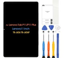 Lenovo Tab P11 / P11 Plus LCD displejs Lenovo Tab P11 Plus TB-J606 TB-J606F skārienjūtīgā ekrāna digitaizera montāža + remonta komplekts (melns ar rāmi, 11 collas)