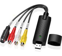 Vinmooog Video Grabber Video ierakstīšanas karte Capture Card VHS Digitize USB Video Recorder VHS Audio Video Grabber Converter Analogs uz digitālo pārveidotājs VHS/VCR/TV uz DVD Windows Mac