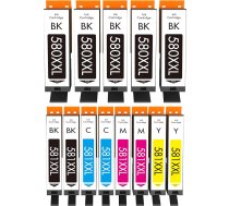 PGI-580 CLI-581 XXL kasetnes saderīgas ar Canon 580XXL 581XXL kasetnēm, kas paredzētas Pixma TS6350 TS705 TS8350 TS8352 TS9550 TS6351 TS8351 TR8550 TR7550 TS9150 TS9150 TS99 551C TS558250.