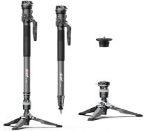 COMAN One-Click pacelšanas monopods ar kājām, 65 collu oglekļa šķiedras kameras monopods ar 360° lodveida bļodas galvu, viegls statīvs ar Arca ātrās atbrīvošanas funkciju Sony Canon Nikon, DSLR, maksimālā slodze 22 lbs/10 kg