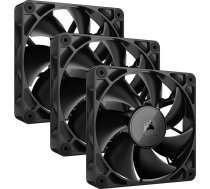 Corsair iCUE LINK RX120 120 mm PWM ventilators ar iCUE LINK sistēmas centrmezglu - Magnētiskais kupola gultnis - 3 gabali - melns