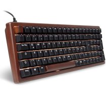 Sharkoon Skiller SGk50 S2 Wood, PBT, RGB spēļu tastatūra, 96% vācu izkārtojums