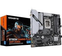 GIGABYTE B760M Gaming Plus WiFi DDR4 pamatplate - atbalsta 14. paaudzes Intel Core procesorus, 4+1+1+1 fāzes VRM, līdz 5333 MHz DDR4 (OC), 2xPCIe 4.0 M.2, Wi-Fi 6, 1GbE LAN, USB 3.2 Gen 1