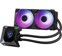 MSI MPG CORELIQUID K240 V2 AIO CPU ūdens dzesēšana - LCD sūknis ar 60 mm ventilatoru, 2 x 120 mm ARGB ventilatori, iztvaikošanai drošas šļūtenes, GI Cooling & Mystic Light programmatūras atbalsts, saderīgs ar AMD un Intel