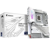 GIGABYTE Z890 AORUS PRO Ice pamatplate - Atbalsta Intel Core Ultra (Series 2) procesorus, 16+1+2 fāžu VRM, līdz 9500 MHz DDR5 (OC), 1xPCIe 5.0 + 4xPCIe 4.0, Wi-Fi 7, 5GbE LAN, Thunderbolt 4