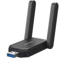 Mercusys MA72XH Wi-Fi stick datoram, Wi-Fi 6 AX1800 divjoslu WLAN adapteris, 2 × augstas veiktspējas antenas, USB 3.0, WPA3, MU-MIMO, saderīgs tikai ar Windows 11/10