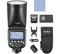 GODOX V1PRO C 2.4G bezvadu kameras zibspuldze Speedlite E-TTL II automātiskā zibspuldze ar M/TTL zibspuldzes režīmu 1/8000s HSS ar barošanas avota pieslēgumu un noņemamu zibspuldzi + 24 gab. zibspuldzes želejas priekš Canon EOS
