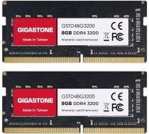 【DDR4 RAM tikai klēpjdatoriem】GIGASTONE 16GB komplekts (2x8GB) DDR4 3200MHz (2933MHz vai 2666MHz) PC4-25600(PC4-23400/21300) CL22 1.2V SODIMM 260Pin Non-ECC Unbuffered Notebook klēpjdatoru atmiņas atjaunināšana