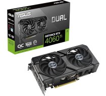 ASUS Dual GeForce RTX 4060 Ti EVO OC Edition 16GB GDDR6 spēļu grafikas karte (Nvidia GeForce RTX4060Ti EVO DLSS 3, PCIe 4.0, 1x HDMI 2.1a, 3x DisplayPort 1.4a, DUAL-RTX4060TI-O16G-EVO)
