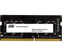 AGI SD138 8GB DDR4 RAM 3200MHz CL22 atmiņas modulis 260 Pin Non-ECC SO-DIMM saderīgs ar klēpjdatoriem / portatīvajiem datoriem