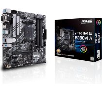 ASUS Prime B550M-A CSM pamatplate Socket AM4 (Micro ATX, Ryzen, PCIe 4.0, 2X M.2, 1Gbps Ethernet, WiFi 6, SATA 6Gbit/s, USB 3.2 Gen 2 Type-A, Aura Sync RGB Header atbalsts)