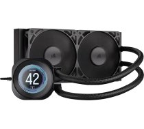 CORSAIR Nautilus 240 RS LCD šķidrā CPU dzesētājs - 2,1 collu IPS LCD ekrāns, 240 mm AIO, Easy Daisy Chain savienojumi, Intel LGA 1851/1700, AMD AM5/AM4 - iekļauts 2 x RS120 ventilators - melns