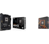ASUS TUF TUF Gaming B650-PLUS pamatplate Socket AMD AM5 (Ryzen 7000, ATX, PCIe 5.0, DDR5 atmiņa, 14 barošanas pakāpju, USB 3.2 Gen 2x2 Type-C, 2.5G Ethernet, Aura Sync) + 5 7600X procesors 4,7 GHz 32 MB L3