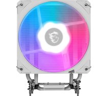 MSI MAG COREFROZR AA13 WHITE CPU gaisa dzesētājs - tiešais pieskāriens, četras 6 mm vara siltumcaurules, ARGB, CycloBlade 7, iepriekš uzklāta termiskā pasta, Rifle Bearing ventilators