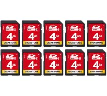 GIGASTONE 4 GB SD karte 10 gab., SDHC 4. klases atmiņas karte foto, video, mūzikas, balss ierakstīšanai, DSLR kamerām, videokamerām, videomagnetofoniem, ierakstīšanas ierīcēm, PC, Mac un POS sistēmām (10 gab. iepakojumā)
