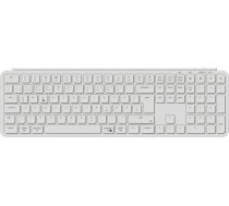 Keychron B6 Pro Ultra-Thin bezvadu tastatūra, pilna izmēra DE-ISO izkārtojums, ZMK pielāgošana, žirkļu kājiņu dizains un taustiņu amortizācija, 3 režīmi, 2.4GHz/Bluetooth/Wired, saderīga ar Win/Mac/Linux, balta