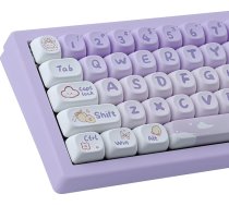 PBT Keycaps Custom Gradient Purple Keycaps Set 142 taustiņi Dye Sublimation MOA Profile Keycaps Compatible with Cherry MX Keys for ANSI Layout Mechanical Keyboards
