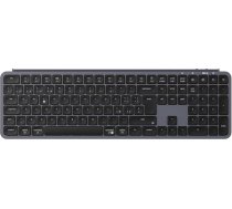 Keychron bezvadu tastatūra B6 Pro Ultra Thin Pilna izmēra itāļu ISO izkārtojuma QWERTY konfigurējama ZMK, PBT taustiņi, 3 režīmi 2.4GHz/Bluetooth/Wired, saderīga ar Win/Mac/Linux, kosmosa pelēka