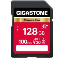 GIGASTONE 128GB SDXC atmiņas karte Camera Plus līdz 100MB/s Canon digitālajām kamerām, 4K UHD video ierakstīšana UHS-I U3 V30 Class 10 ar 1 mini korpusu