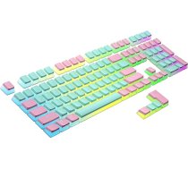 Ranked Pudding PBT Keycaps | 112 Double Shot Translucent ANSI US un ISO Layout | OEM profils RGB mehāniskās spēļu tastatūras (Miami)