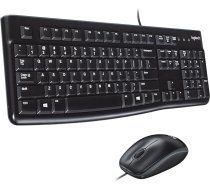 Logitech MK120 Vadu tastatūras peles komplekts, optiskā pele, USB ports, PC / klēpjdators, Šveices QWERTY izkārtojums - melns