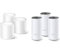 TP-Link Deco X50 Mesh WLAN komplekts 3 Pack & Deco M4 Mesh WLAN komplekts 3 Pack, AC1200 divjoslu maršrutētājs un retranslators