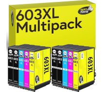 XL tintes kasetnes, kas saderīgas ar Epson 603 603XL Multipack, piemērotas Expression Home XP-3100 XP-3105 XP-3150 XP-4100 XP-4100 XP-4150 XP-4155 (10 tintes kasetnes)