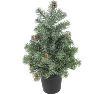 Mākslīgā mini egle ar čiekuriem džutā 48 cm Dekoratīva maza Ziemassvētku eglīte Mākslīgā Ziemassvētku eglīte Mākslīgā Ziemassvētku eglīte Dekoratīva eglīte Skujkoki Ziemassvētku rotājumi Adventes rotājumi