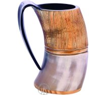 ANTIKVĀRĀ MĀJA Oriģināls 6 collu ragu krūze Vikingu dzertuve Krūzes Alus Vīna kauss Krūka Medus Viduslaiku Hessian krūze Vērša rags Dāvana