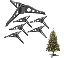 Beavorty 6 gab. plastmasas Ziemassvētku eglītes statīvs, mākslīgā Ziemassvētku eglīte, trīsstūra pamatne, maza Ziemassvētku eglīte, mini Ziemassvētku eglītei, ziemas brīvdienām