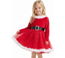 JiAmy Ziemassvētku kleita meitenēm ar garām piedurknēm, sarkans rūtiņveida lencīte, princeses kleitas, ziemas ballītes, Ziemassvētku tērpi, apģērbs meitenēm vecumā no 12 mēnešiem līdz 6 gadiem