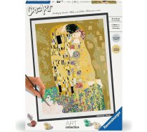 Ravensburger CreArt 23648 – Skūpsts (Gustavs Klimts) – Glezna pēc skaitļiem pieaugušajiem, DIY gleznu komplekts ar otu un akrila krāsām, dāvana sievietēm un vīriešiem, glezna pieaugušajiem