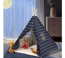 Teepee telts bērniem, bērnu telts ar plīša paklājiem, rotaļu telts iekštelpām, āra telpām, bērnu telts mājām, mīkstā stūrīša, bērnu istaba, rotaļu namiņš meitenēm un zēniem (120 x 120 x 150 cm)